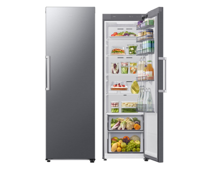 Lodówka i zamrażarka Lodówka Samsung RR40H39GETEO Twin No Frost 185,8cm Srebrna AI 387L